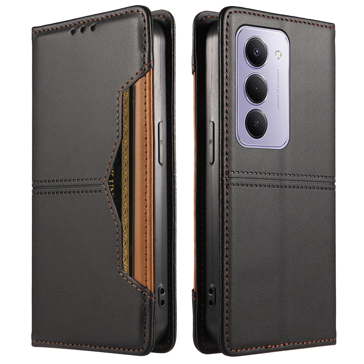 For Xiaomi Redmi 15 5G (EU) (171mm) / Xiaomi Redmi 15 4G (EU) (171mm) Wallet Case External Card Slot Magnetic Closing Leather Phone Cover