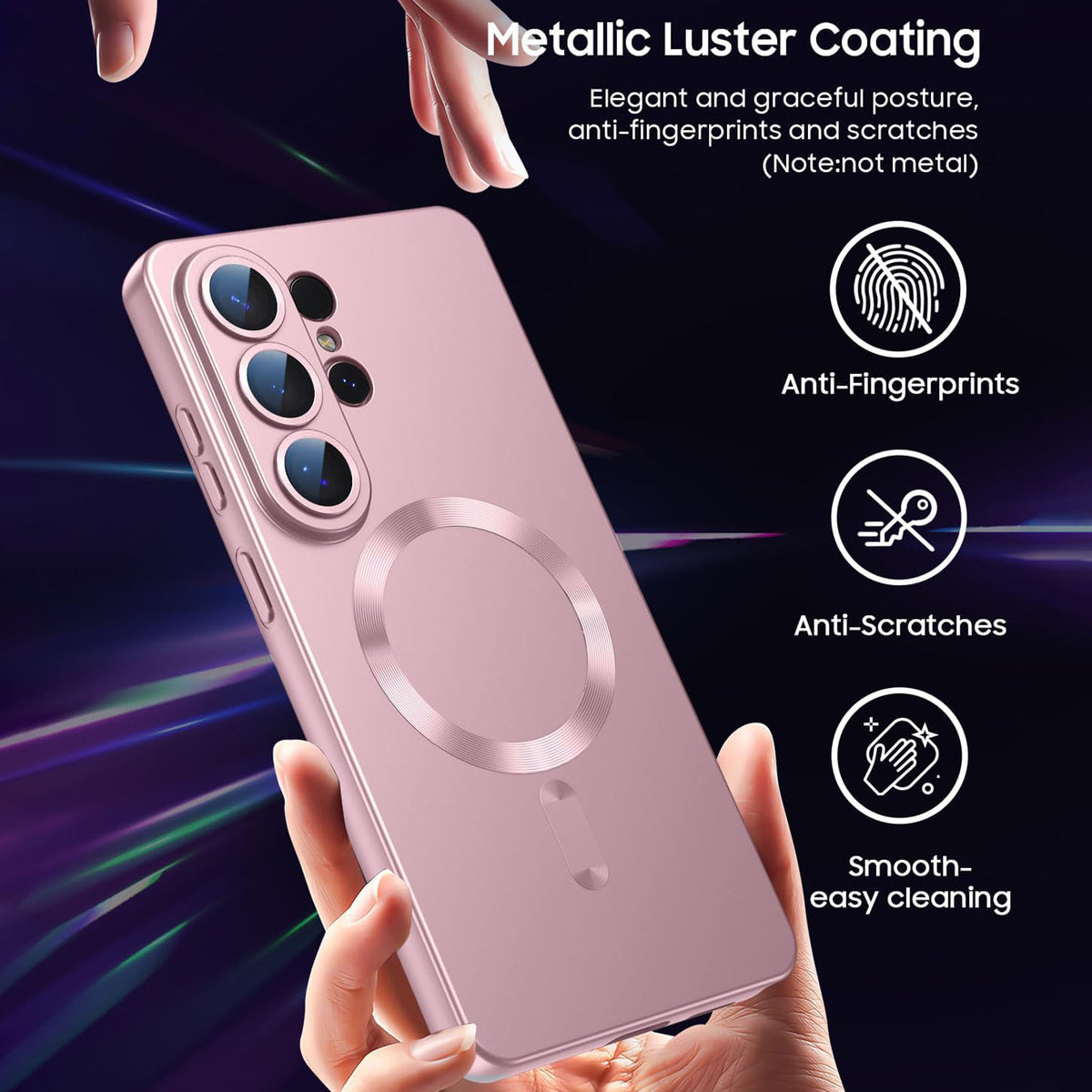 For Samsung Galaxy S26 Ultra Magnetic Case Ultra Thin TPU Phone Cover with Lens Protection