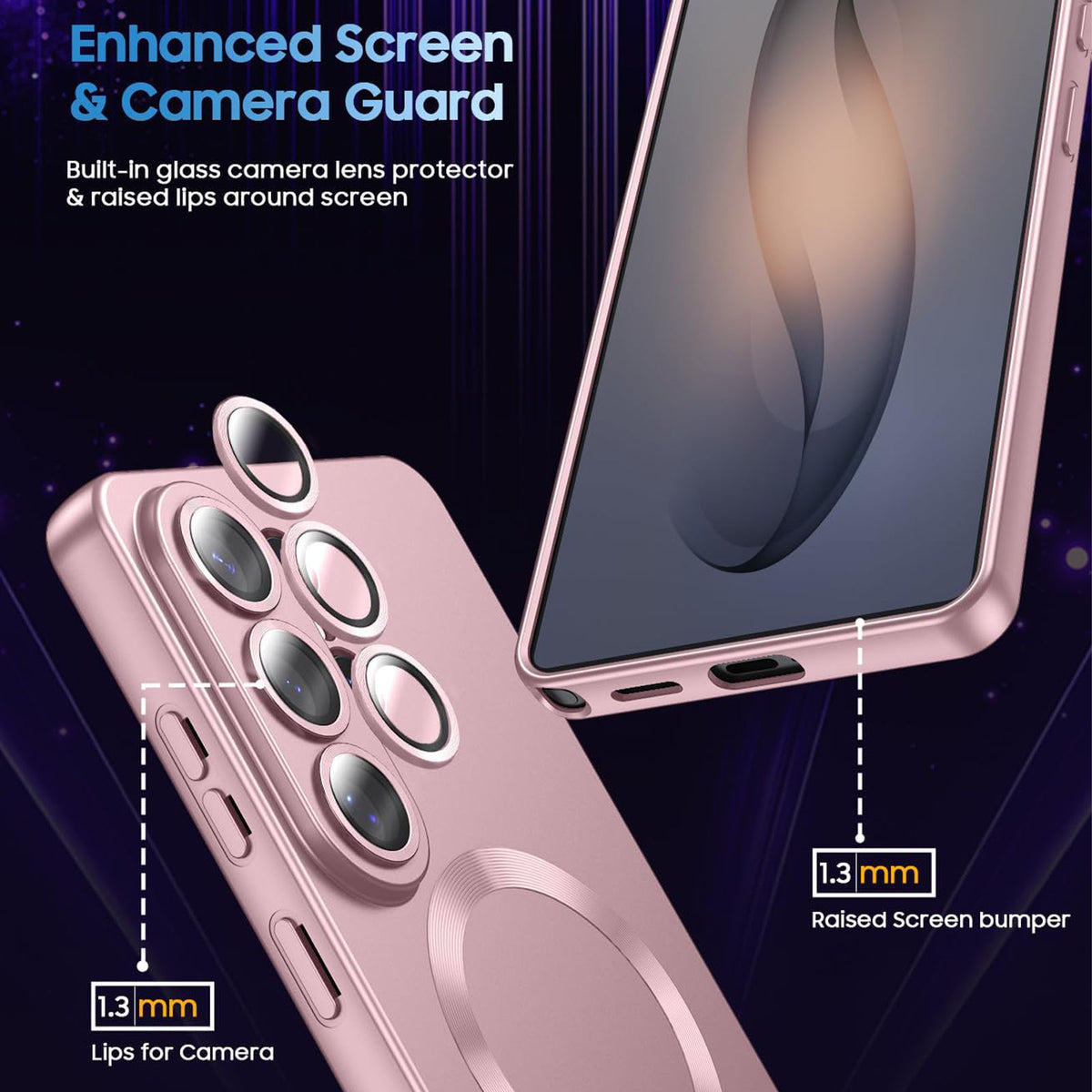 For Samsung Galaxy S26 Ultra Magnetic Case Ultra Thin TPU Phone Cover with Lens Protection