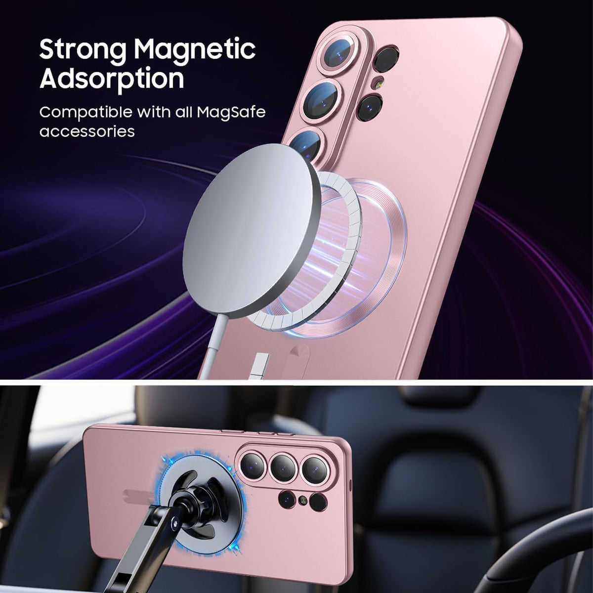 For Samsung Galaxy S26 Ultra Magnetic Case Ultra Thin TPU Phone Cover with Lens Protection