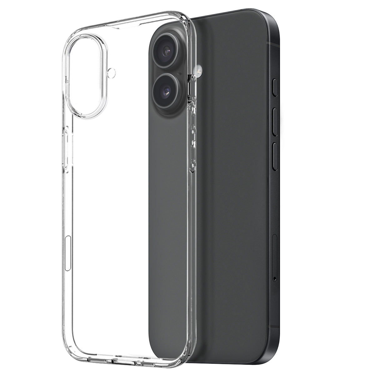 NORTHJO for iPhone 16 TPU Phone Case with 2Pcs Front Screen Protector + 2Pcs Lens Film