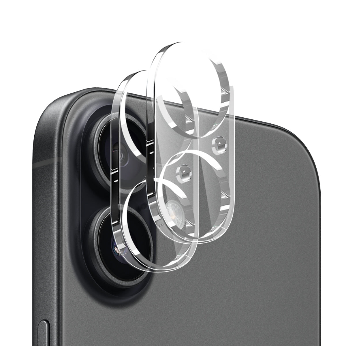 NORTHJO for iPhone 16 TPU Phone Case with 2Pcs Front Screen Protector + 2Pcs Lens Film