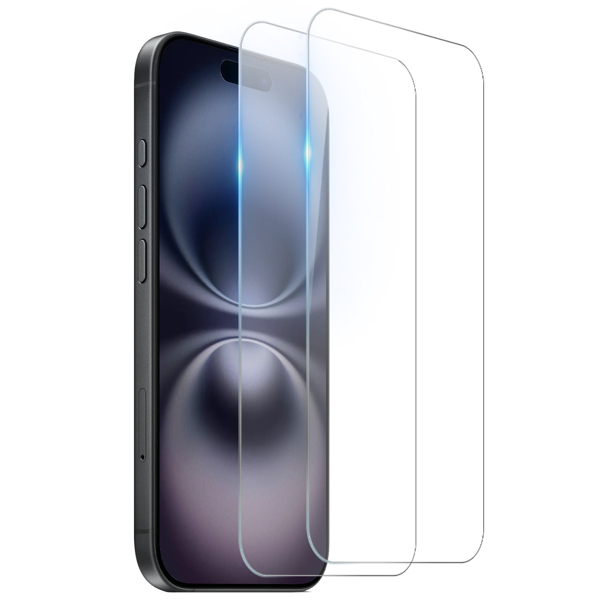 NORTHJO til iPhone 16 Plus TPU telefoncover med 2 stk. skærmbeskytter + 2 stk. linsefilm