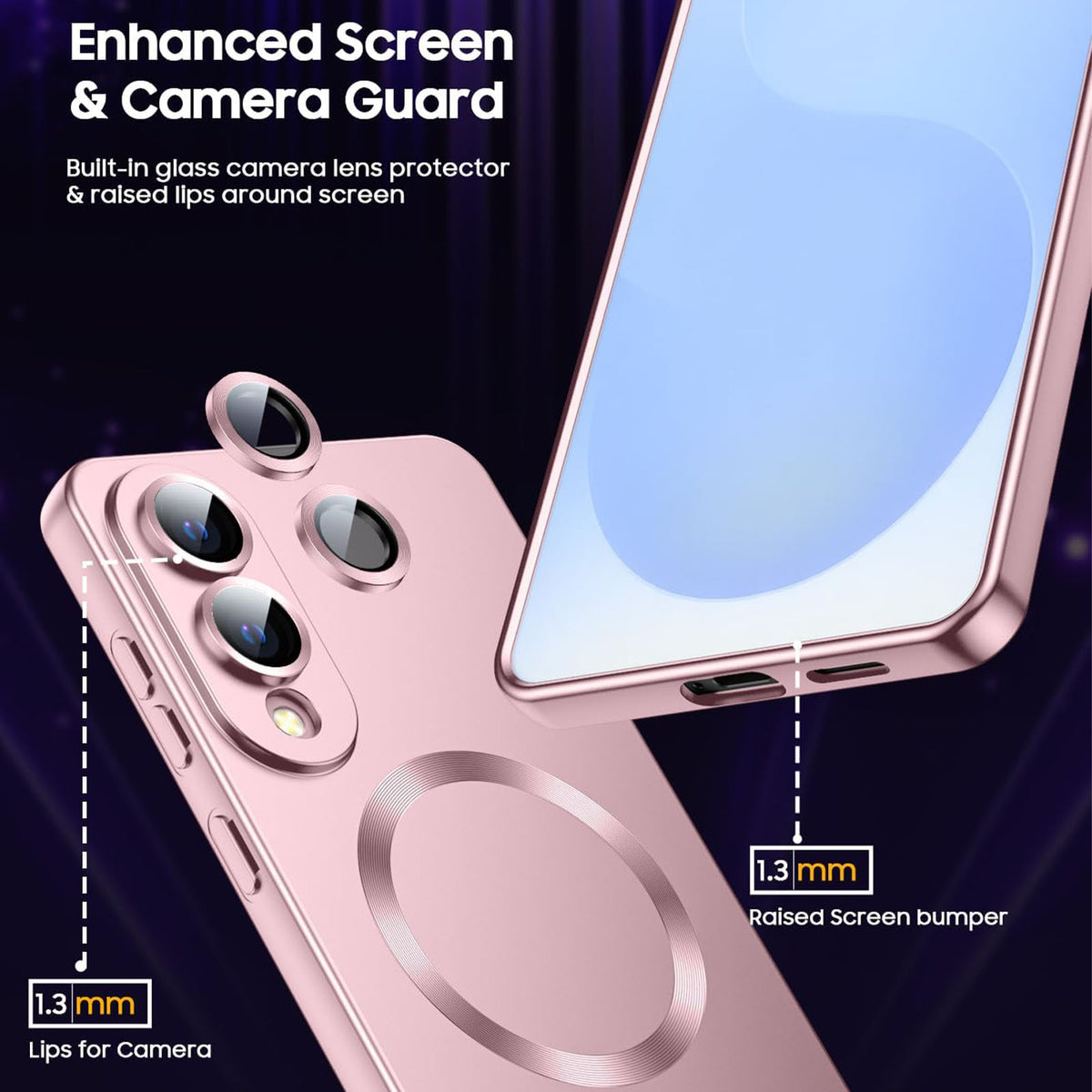 For Samsung Galaxy S25 Edge Magnetic Case Ultra Thin TPU Phone Cover with Lens Protection