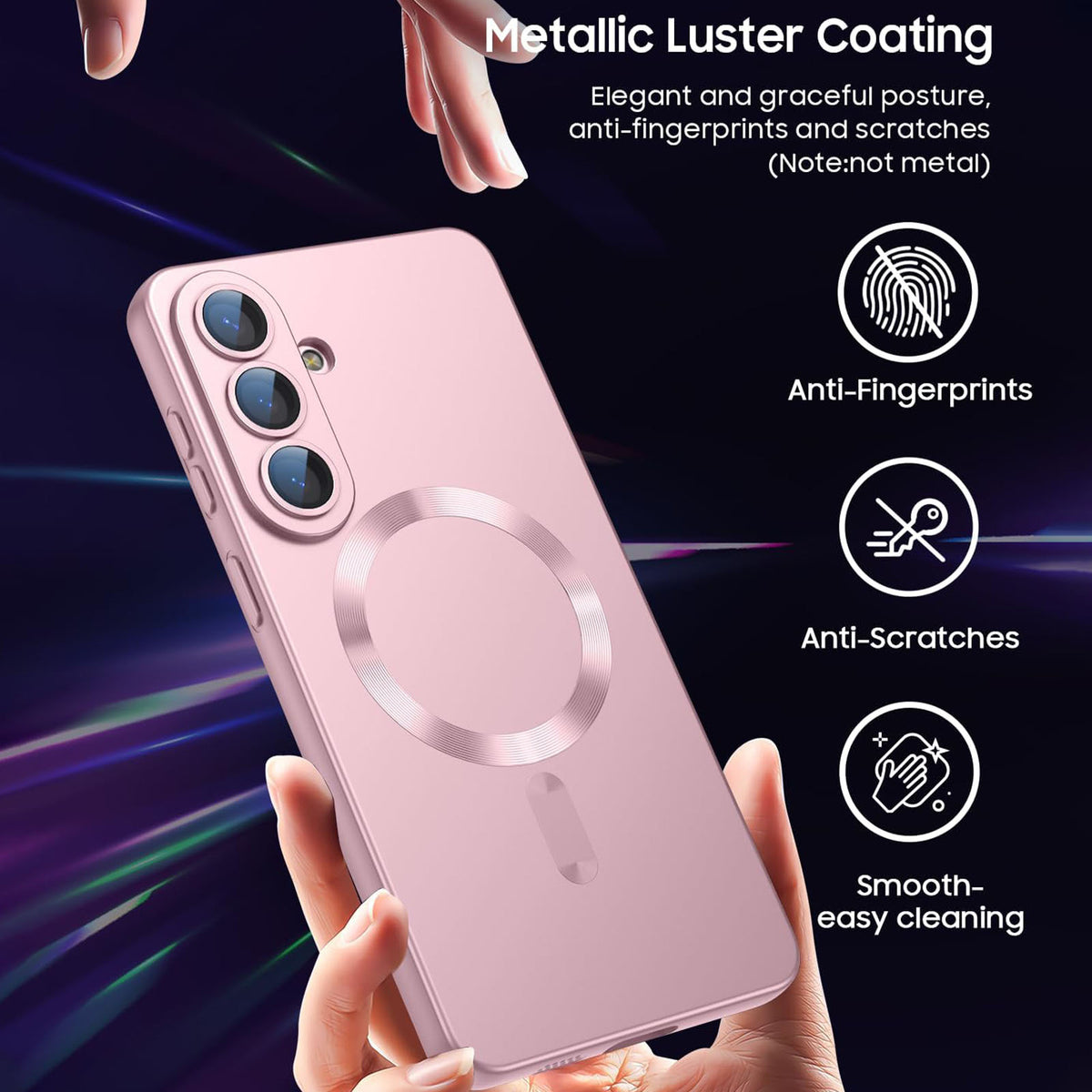 For Samsung Galaxy S26 FE Magnetic Case Ultra Thin TPU Phone Cover with Lens Protection