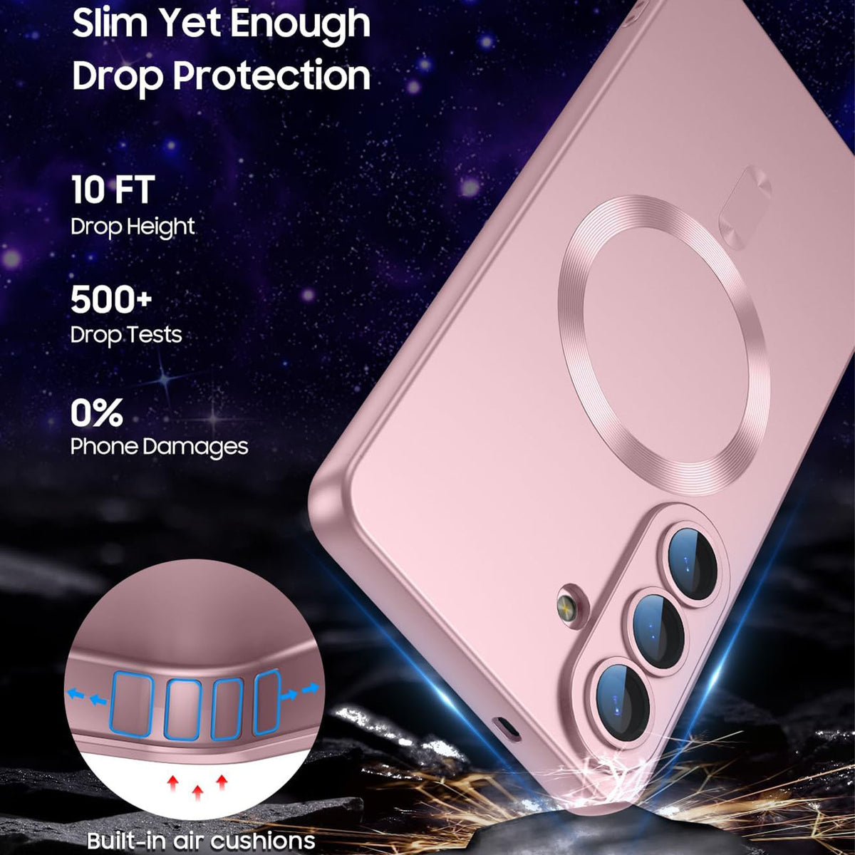 For Samsung Galaxy S26 FE Magnetic Case Ultra Thin TPU Phone Cover with Lens Protection