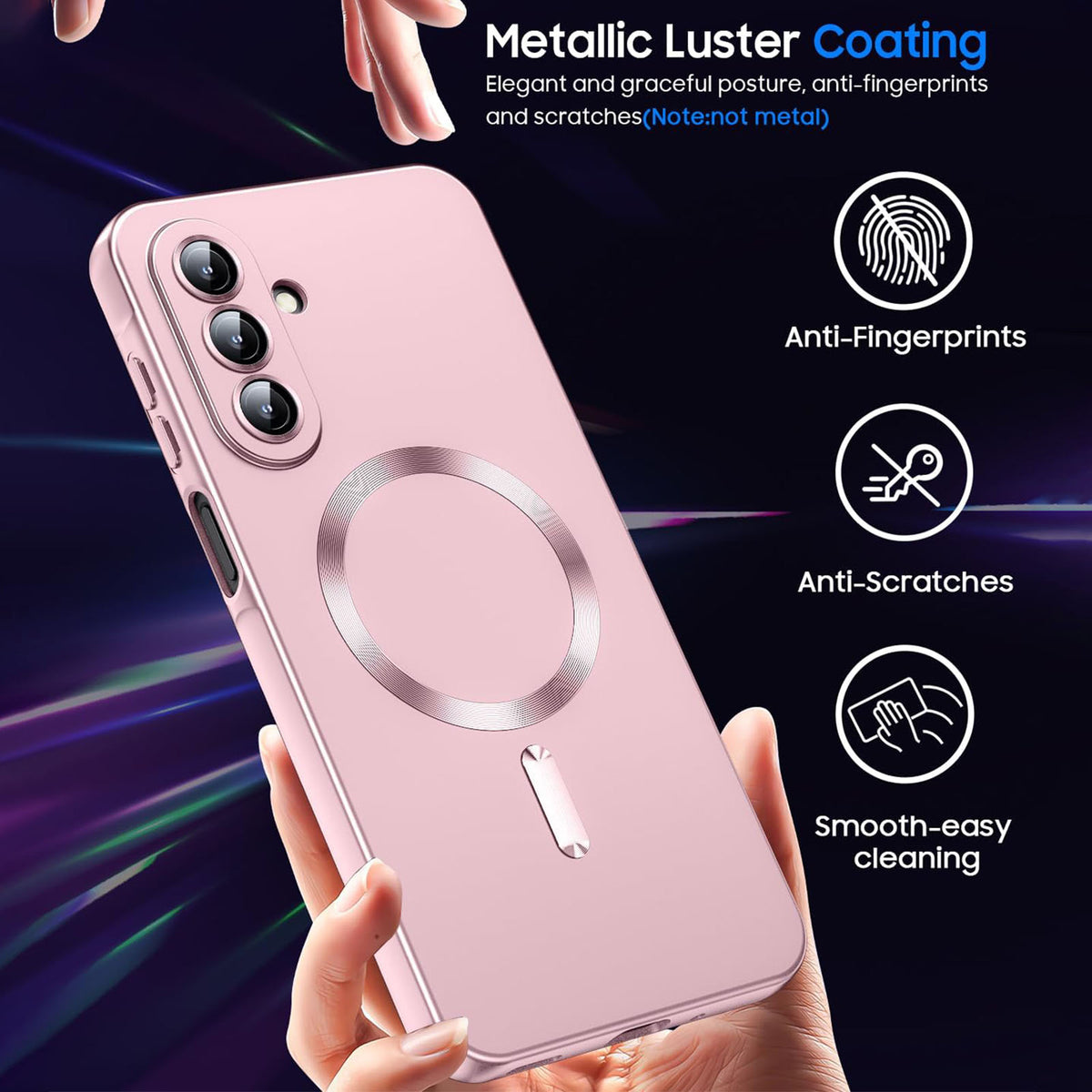 For Samsung Galaxy A36 5G Magnetic Case Ultra Thin TPU Phone Cover with Lens Protection
