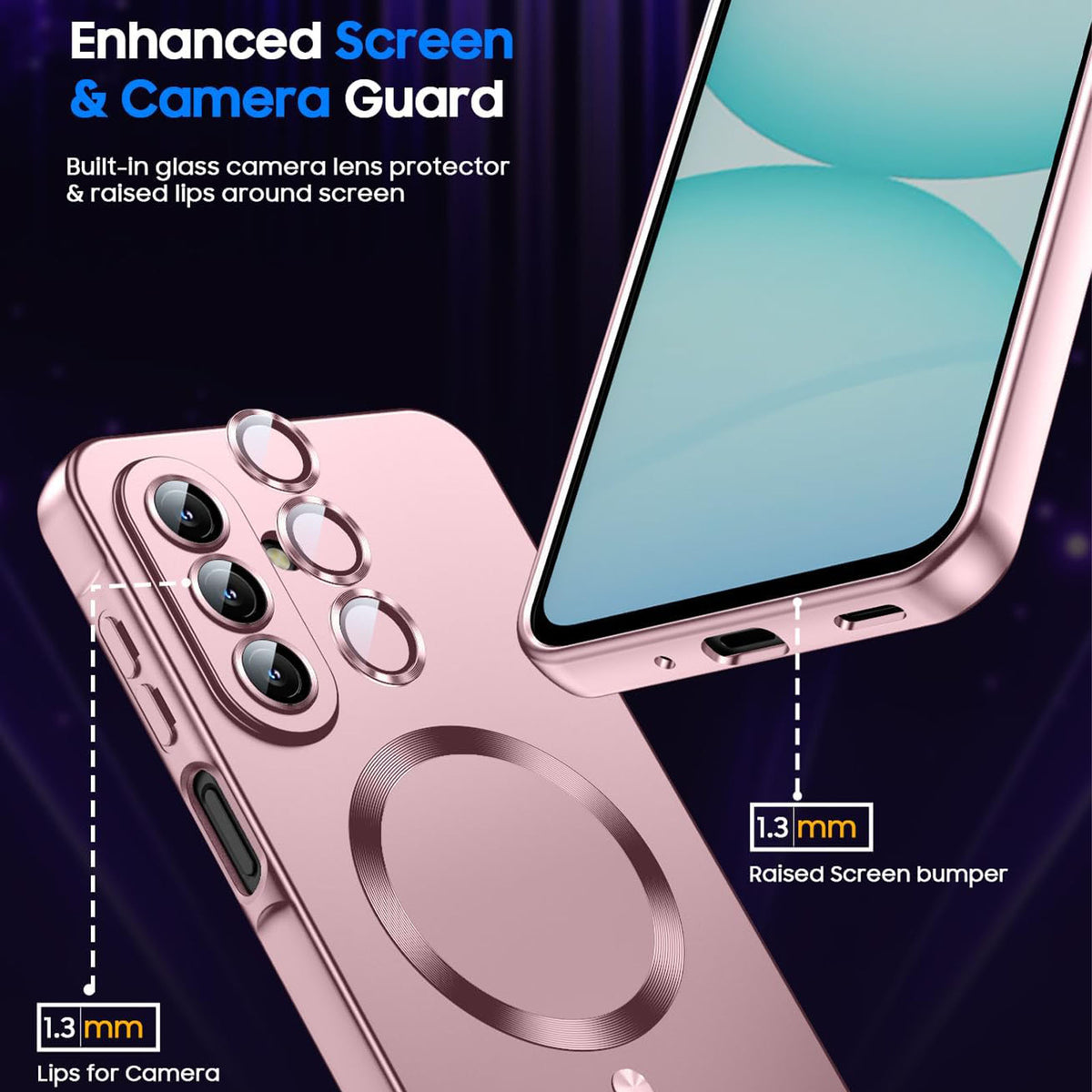 For Samsung Galaxy A36 5G Magnetic Case Ultra Thin TPU Phone Cover with Lens Protection