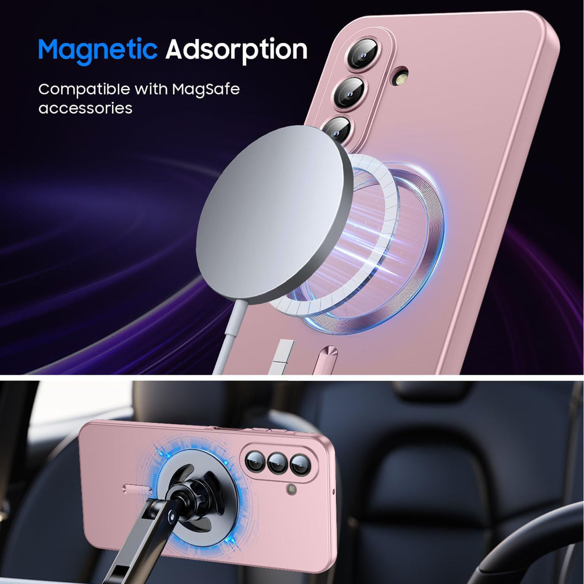 For Samsung Galaxy A36 5G Magnetic Case Ultra Thin TPU Phone Cover with Lens Protection