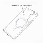 For Samsung Galaxy S25 Magnetic Case Clear Phone Cover with 2Pcs Camera Protectors + 1Pc Clear Screen Protector + 1Pc Anti-spy Screen Protector