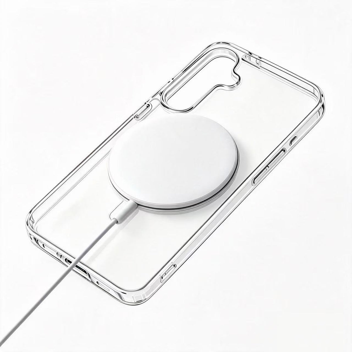 For Samsung Galaxy S25 Magnetic Case Clear Phone Cover with 2Pcs Camera Protectors + 1Pc Clear Screen Protector + 1Pc Anti-spy Screen Protector