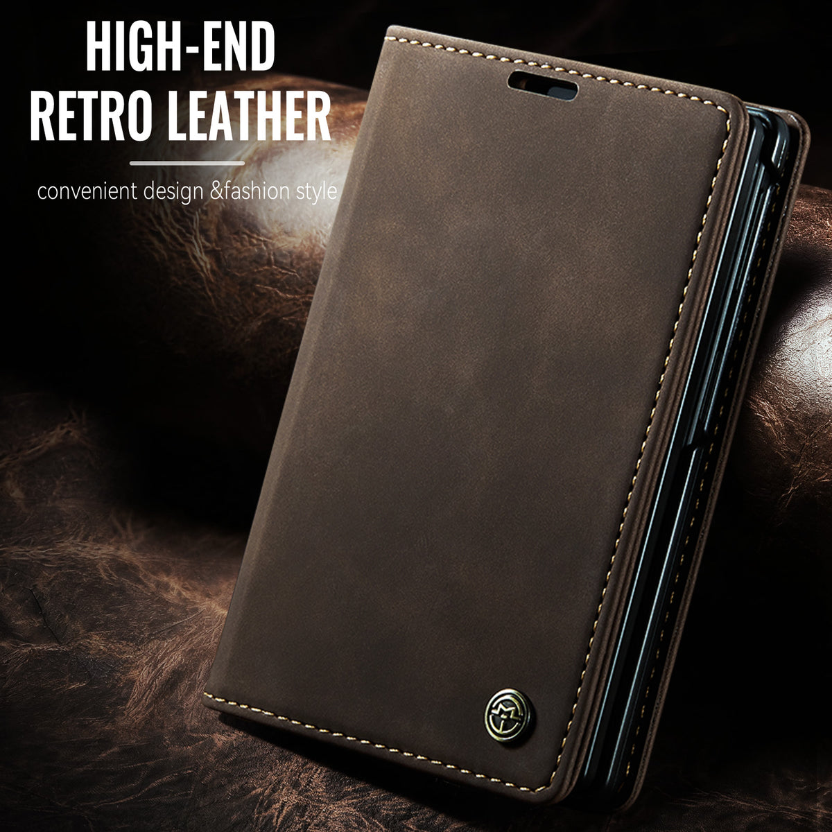 CASEME til iPhone Fold Wallet Cover 013 Series PU Læder Telefoncover Stativ