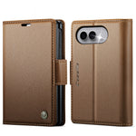 CASEME for iPhone Fold Case  023 Series RFID Blocking Wallet Stand Glossy Litchi Texture Leather Phone Cover