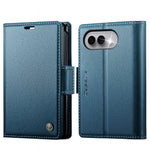 CASEME for iPhone Fold Case  023 Series RFID Blocking Wallet Stand Glossy Litchi Texture Leather Phone Cover