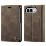 CASEME for iPhone Fold Case 033 Series RFID Blocking Wallet Stand Calf Texture Leather Phone Cover