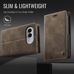 CASEME for iPhone Fold Case 033 Series RFID Blocking Wallet Stand Calf Texture Leather Phone Cover