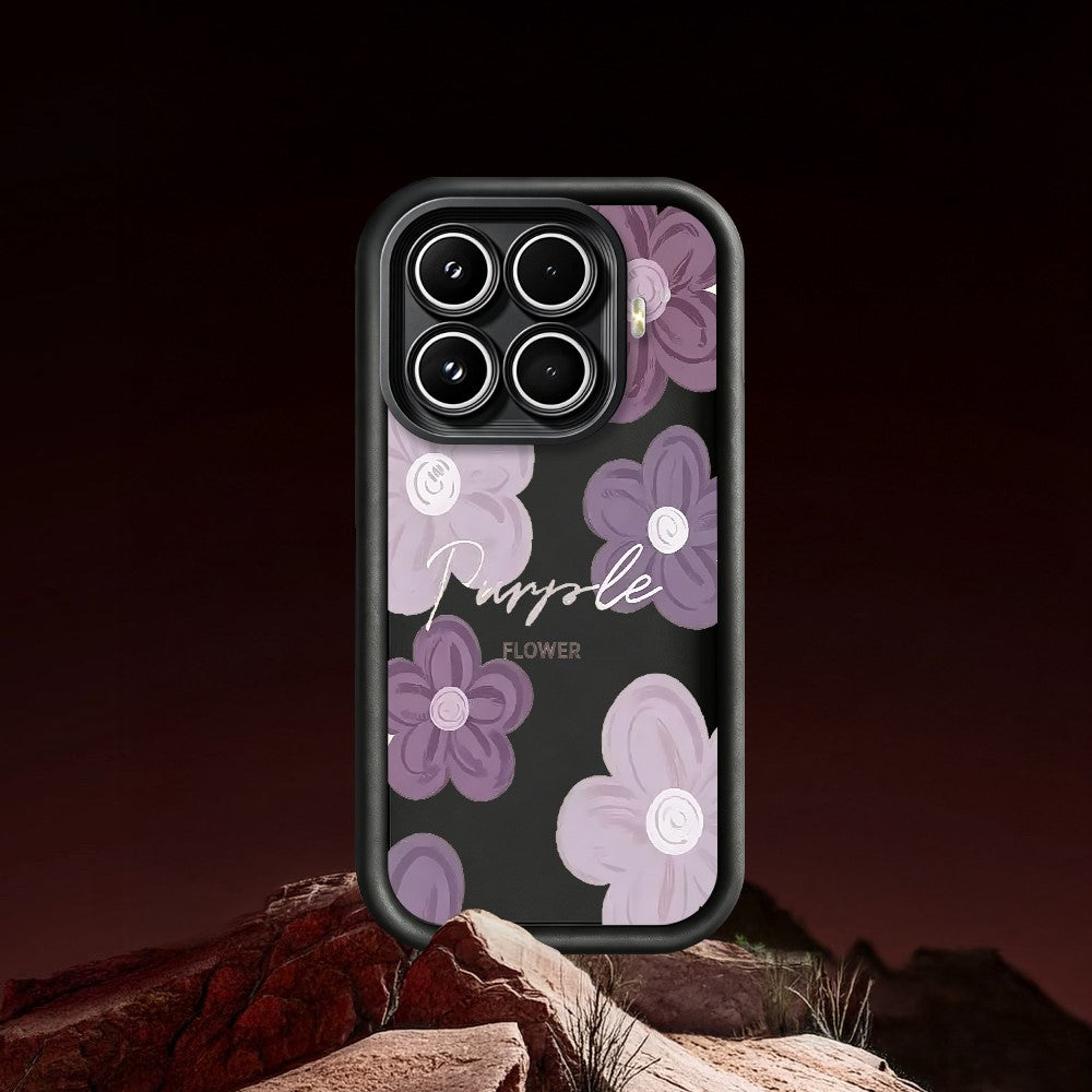For Xiaomi 17T Case Floral Pattern Printing Rubberized TPU Phone Cover