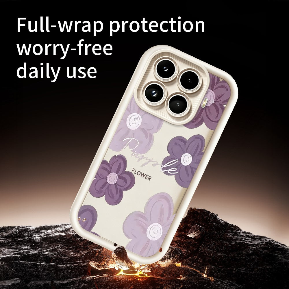 For Xiaomi 17T Pro Case Floral Pattern Printing Rubberized TPU Phone Cover