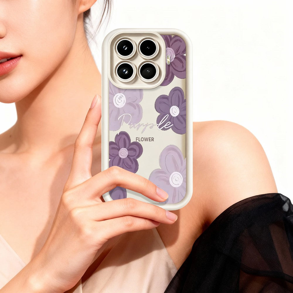 For Xiaomi 17T Pro Case Floral Pattern Printing Rubberized TPU Phone Cover