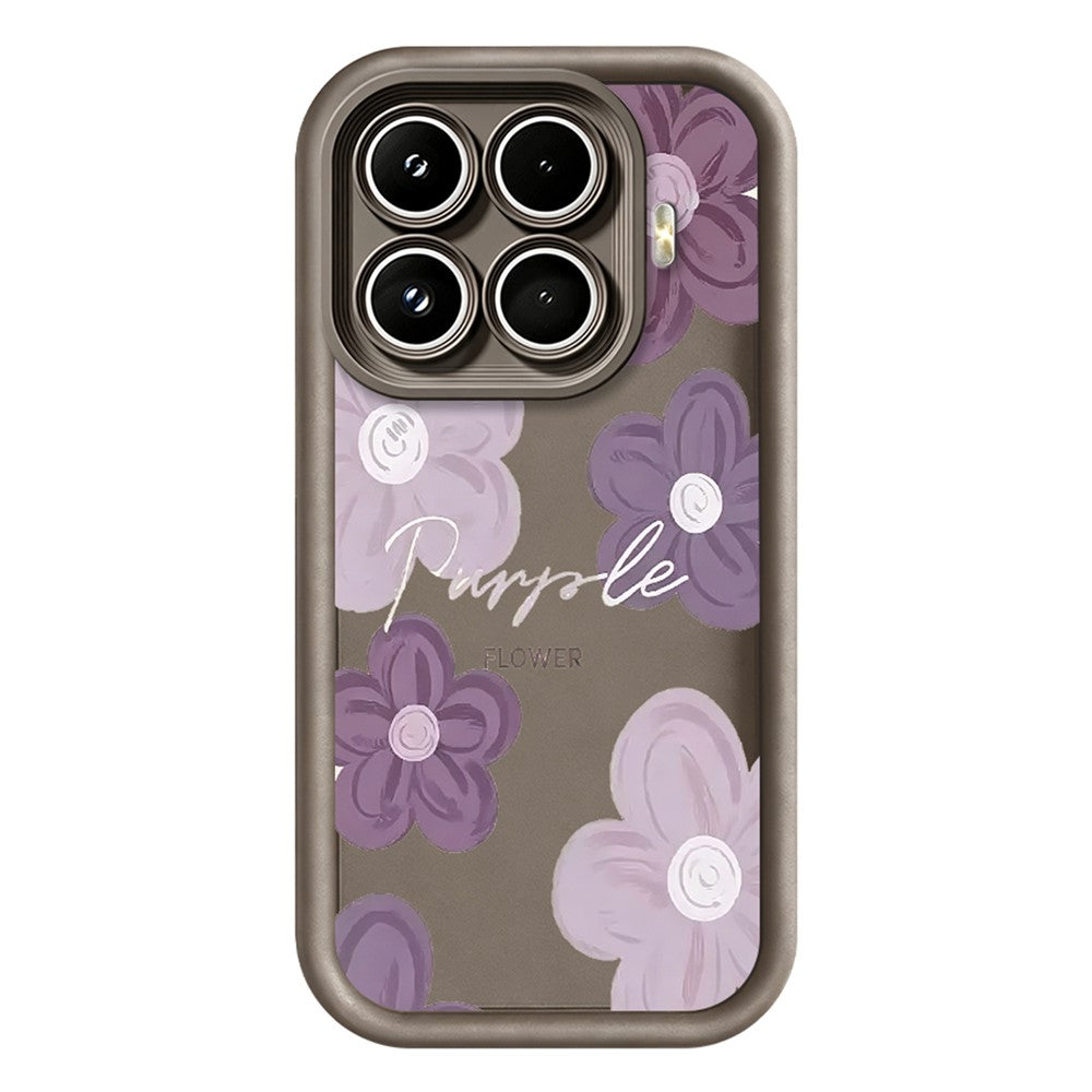 For Xiaomi 17T Pro Case Floral Pattern Printing Rubberized TPU Phone Cover