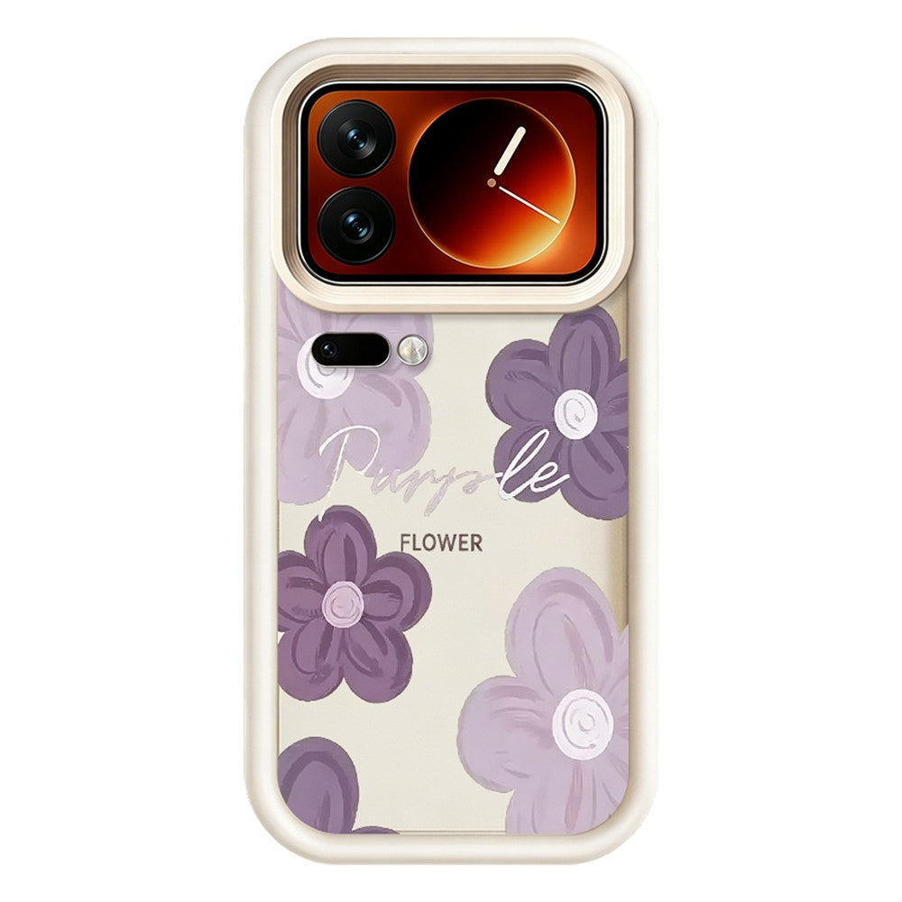 For Xiaomi 17 Pro Max Case Floral Pattern Printing Rubberized TPU Phone Cover