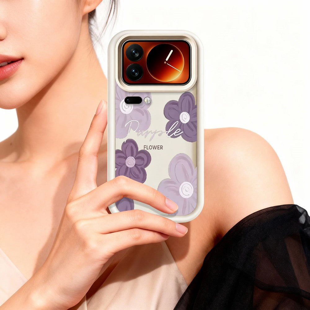 For Xiaomi 17 Pro Max Case Floral Pattern Printing Rubberized TPU Phone Cover