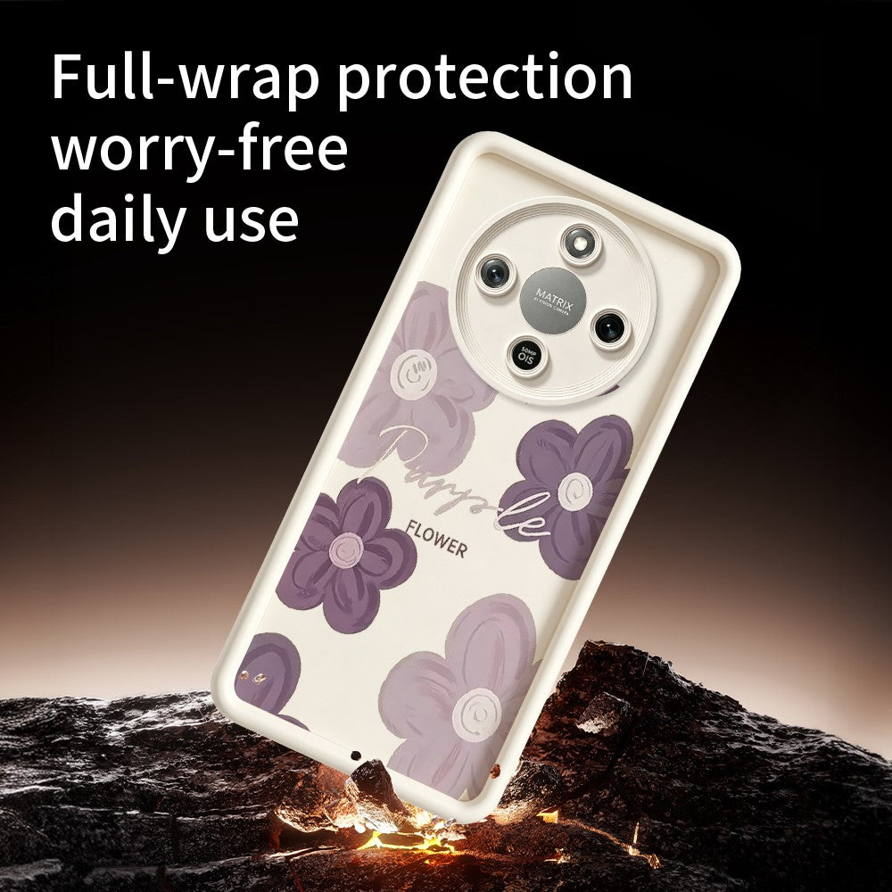 TPU Case For Honor X70 5G  /  X9d 5G  /  Magic8 Lite 5G Floral Pattern Printing Rubberized Phone Cover