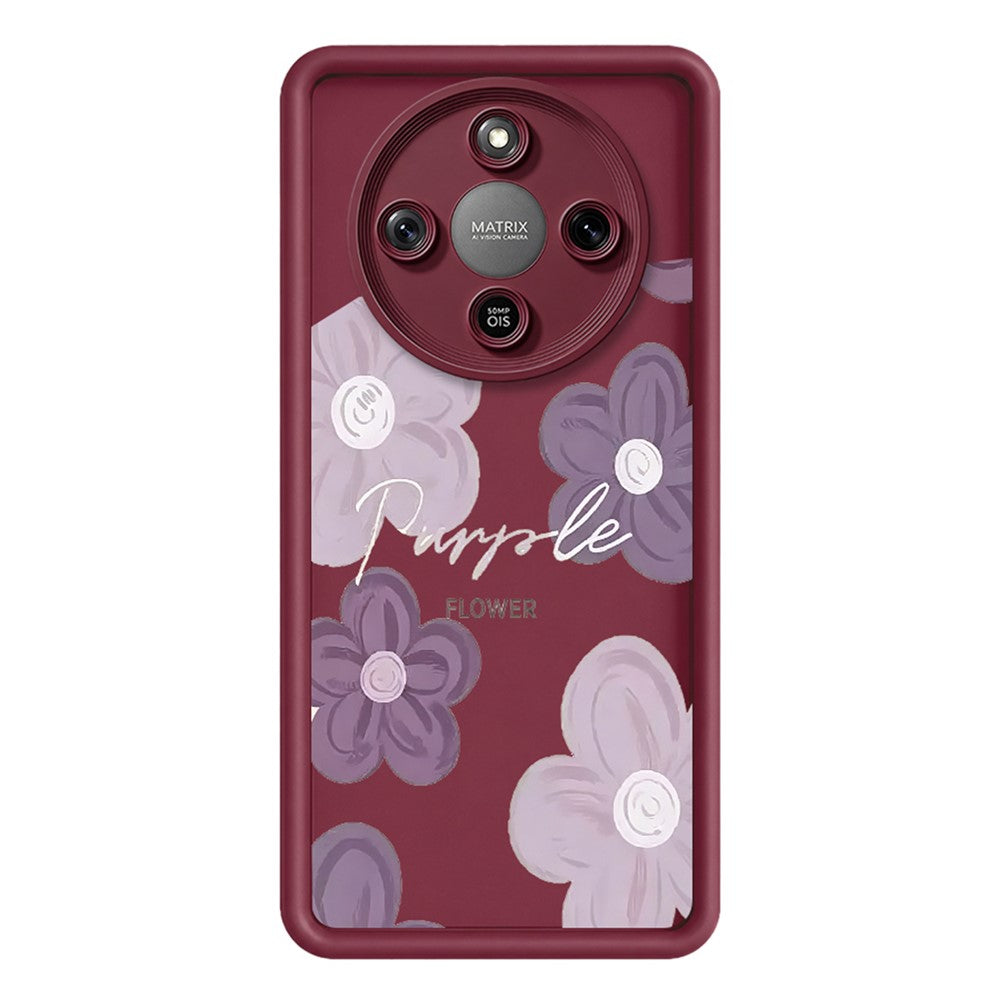 TPU Case For Honor X70 5G  /  X9d 5G  /  Magic8 Lite 5G Floral Pattern Printing Rubberized Phone Cover
