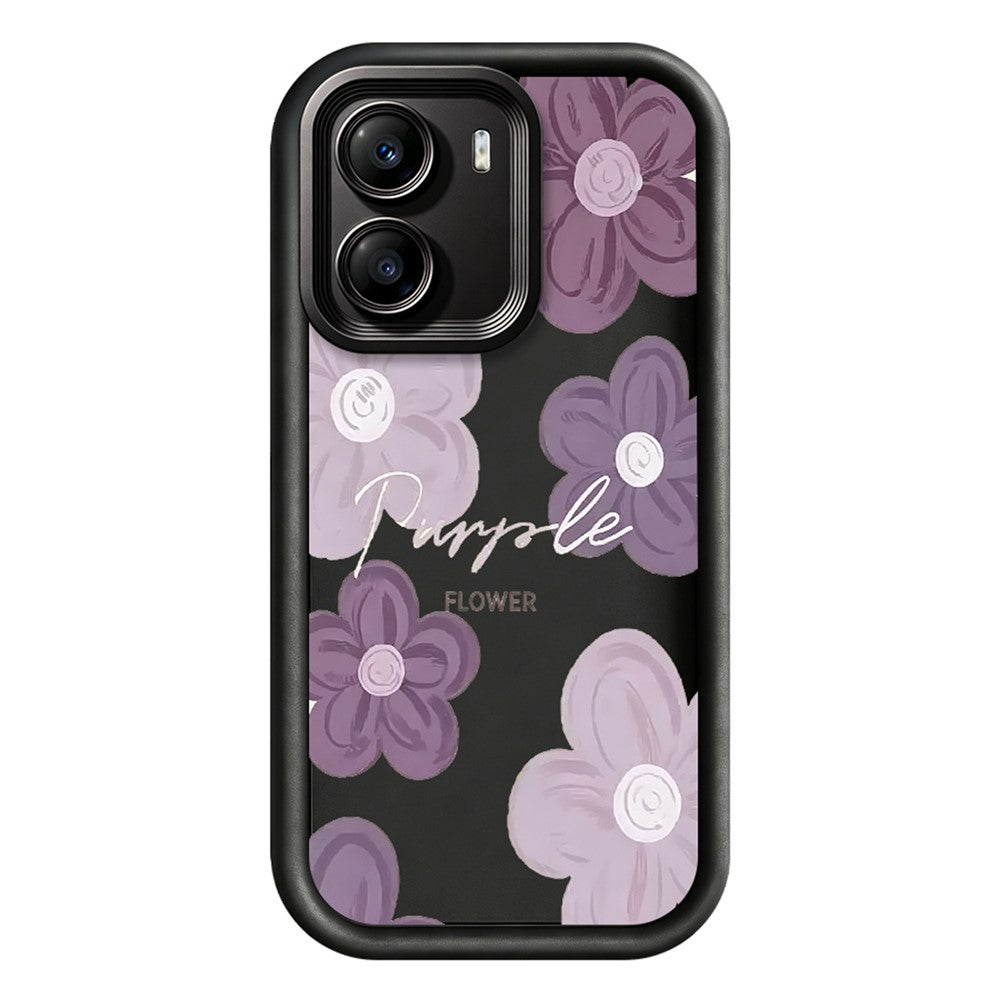 For Xiaomi Poco X7 Pro 5G Case Floral Pattern Printing Rubberized TPU Phone Cover