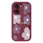 For Xiaomi Poco X7 Pro 5G Case Floral Pattern Printing Rubberized TPU Phone Cover