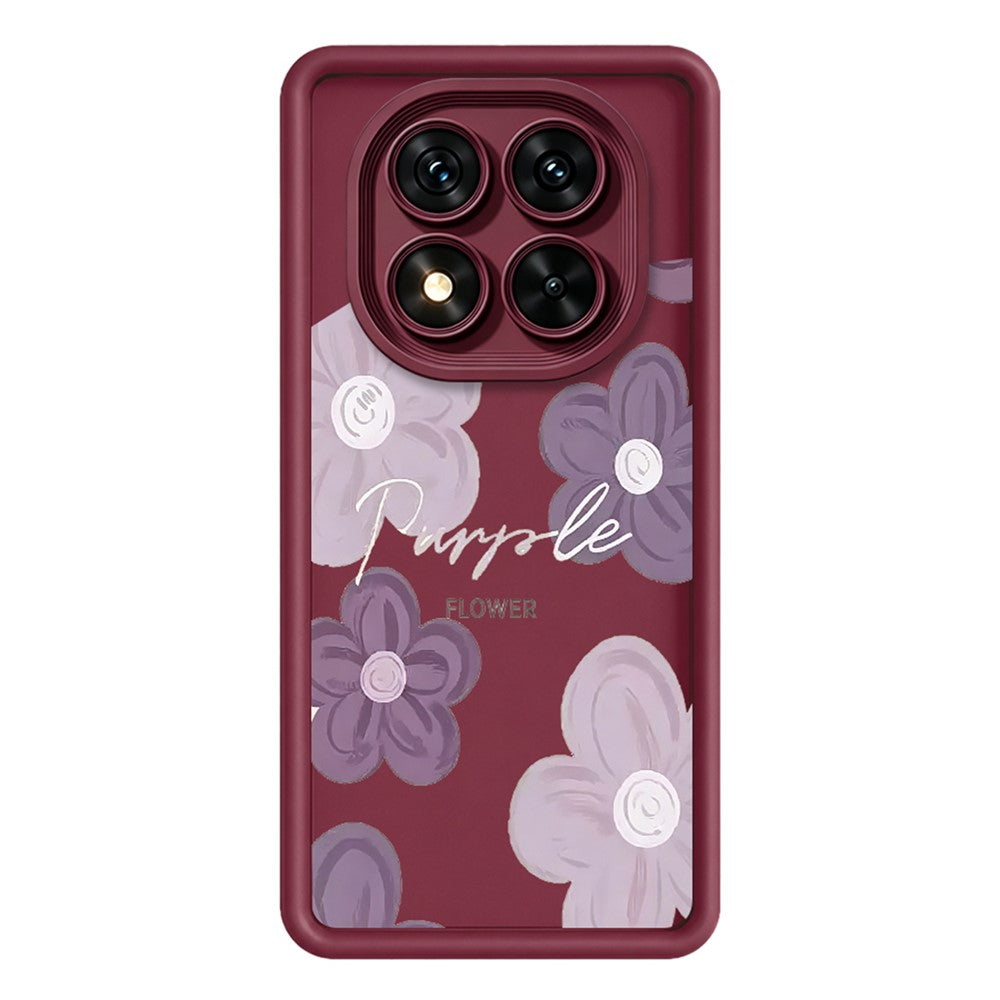 For Xiaomi Redmi Note 15 Pro 5G (Global) Case Floral Pattern Printing Rubberized TPU Phone Cover