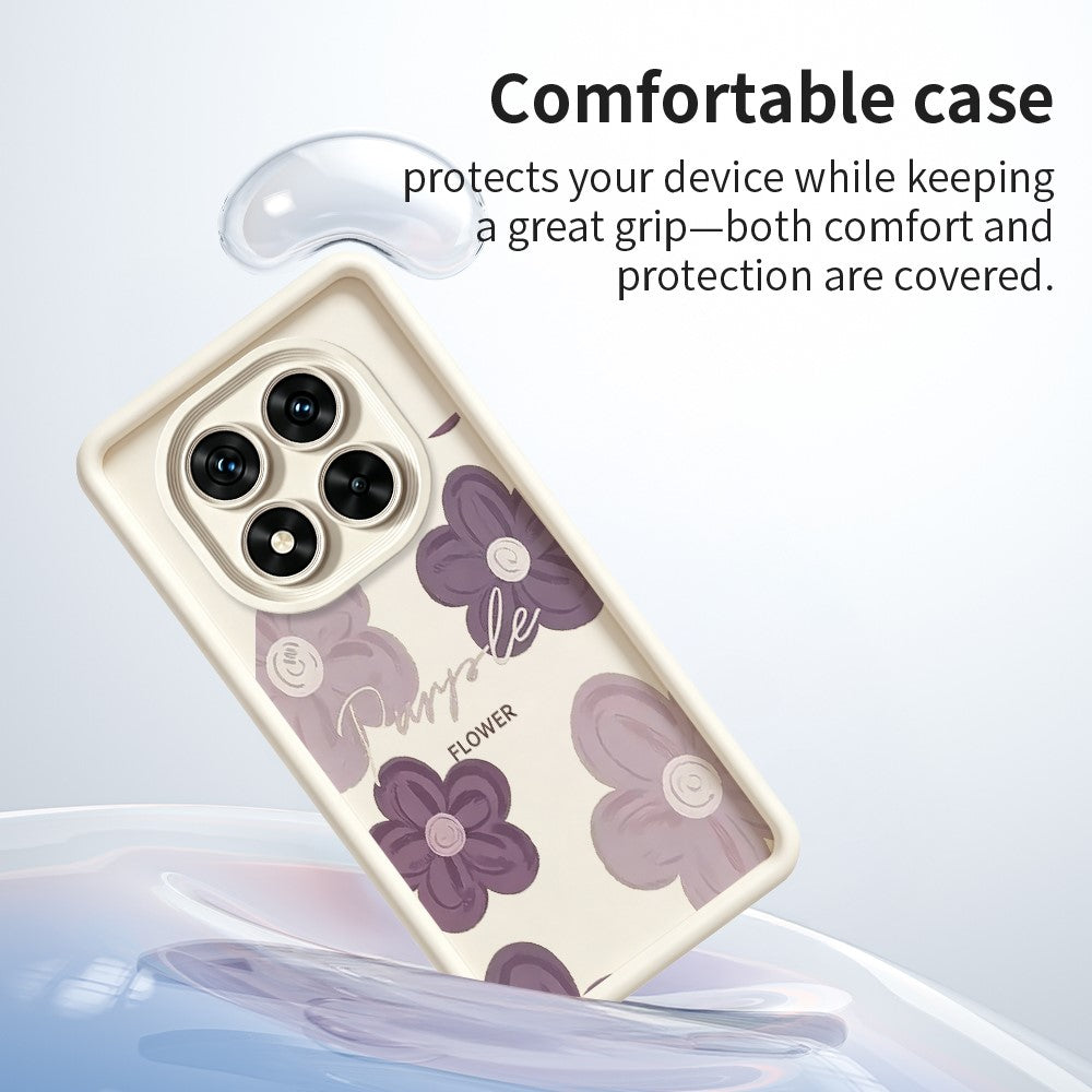 For Xiaomi Redmi Note 15 Pro+ 5G (Global)  /  Poco M8 Pro 5G Case Floral Pattern Printing Rubberized TPU Phone Cover