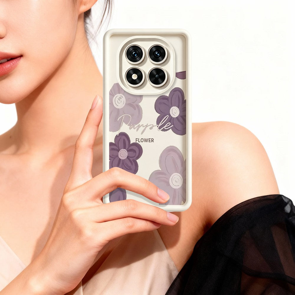For Xiaomi Redmi Note 15 Pro+ 5G (Global)  /  Poco M8 Pro 5G Case Floral Pattern Printing Rubberized TPU Phone Cover