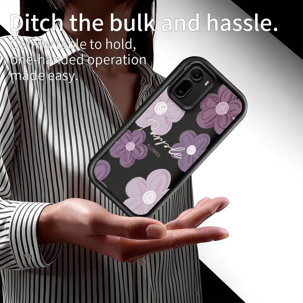 TPU Case For Xiaomi Redmi A7 Pro 5G  /  A7 Pro 4G (171.56mm)  /  Poco C85x 5G Floral Pattern Printing Rubberized Phone Cover