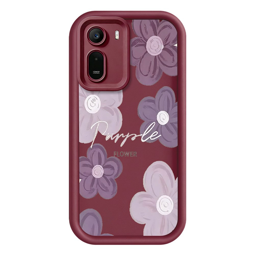 TPU Case For Xiaomi Redmi A7 Pro 5G  /  A7 Pro 4G (171.56mm)  /  Poco C85x 5G Floral Pattern Printing Rubberized Phone Cover