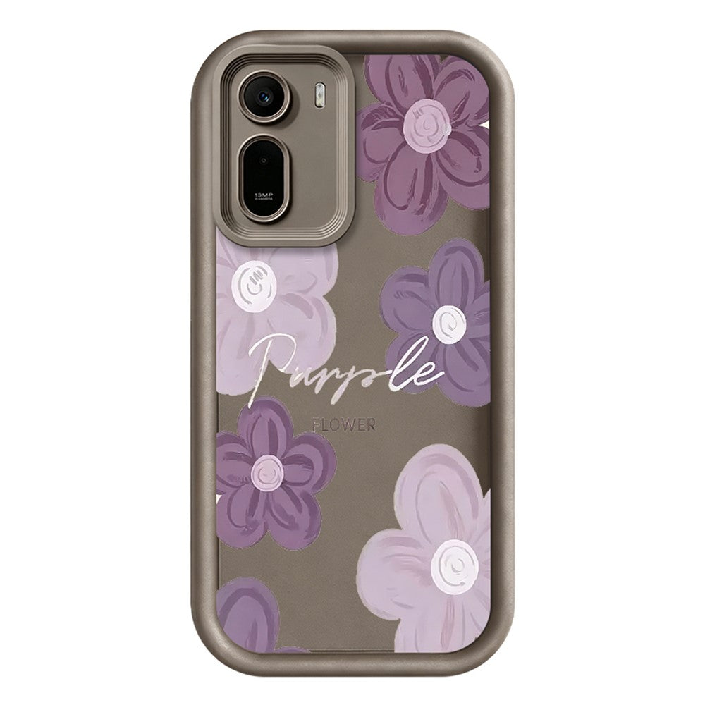 TPU Case For Xiaomi Redmi A7 Pro 5G  /  A7 Pro 4G (171.56mm)  /  Poco C85x 5G Floral Pattern Printing Rubberized Phone Cover