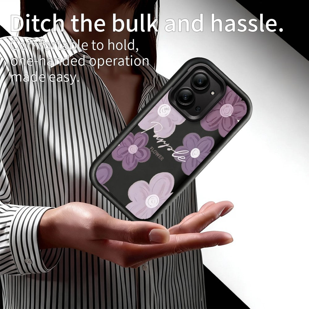 For Xiaomi Redmi 15C 4G (Global) (171mm)  /  Poco C85 4G (171mm) Case Floral Pattern Printing Rubberized TPU Phone Cover