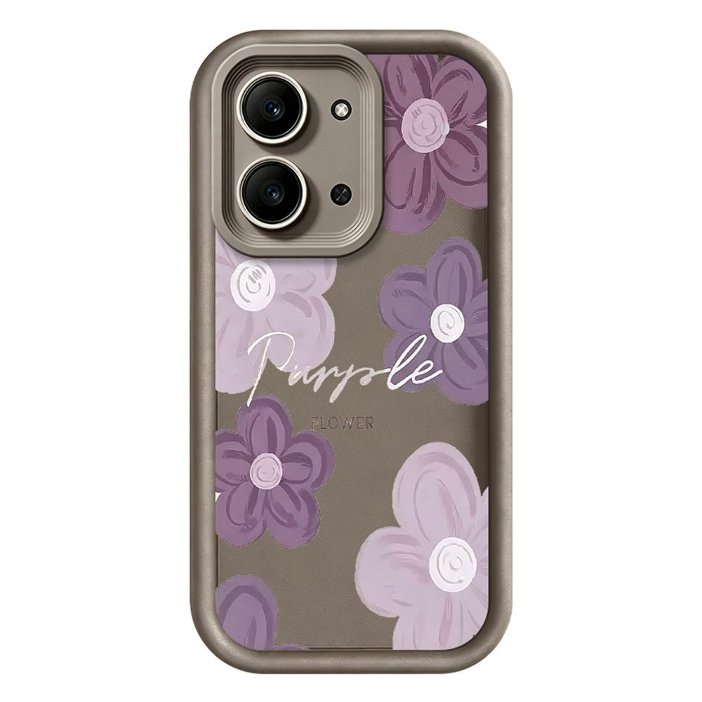 For Xiaomi Redmi 15C 4G (Global) (171mm)  /  Poco C85 4G (171mm) Case Floral Pattern Printing Rubberized TPU Phone Cover