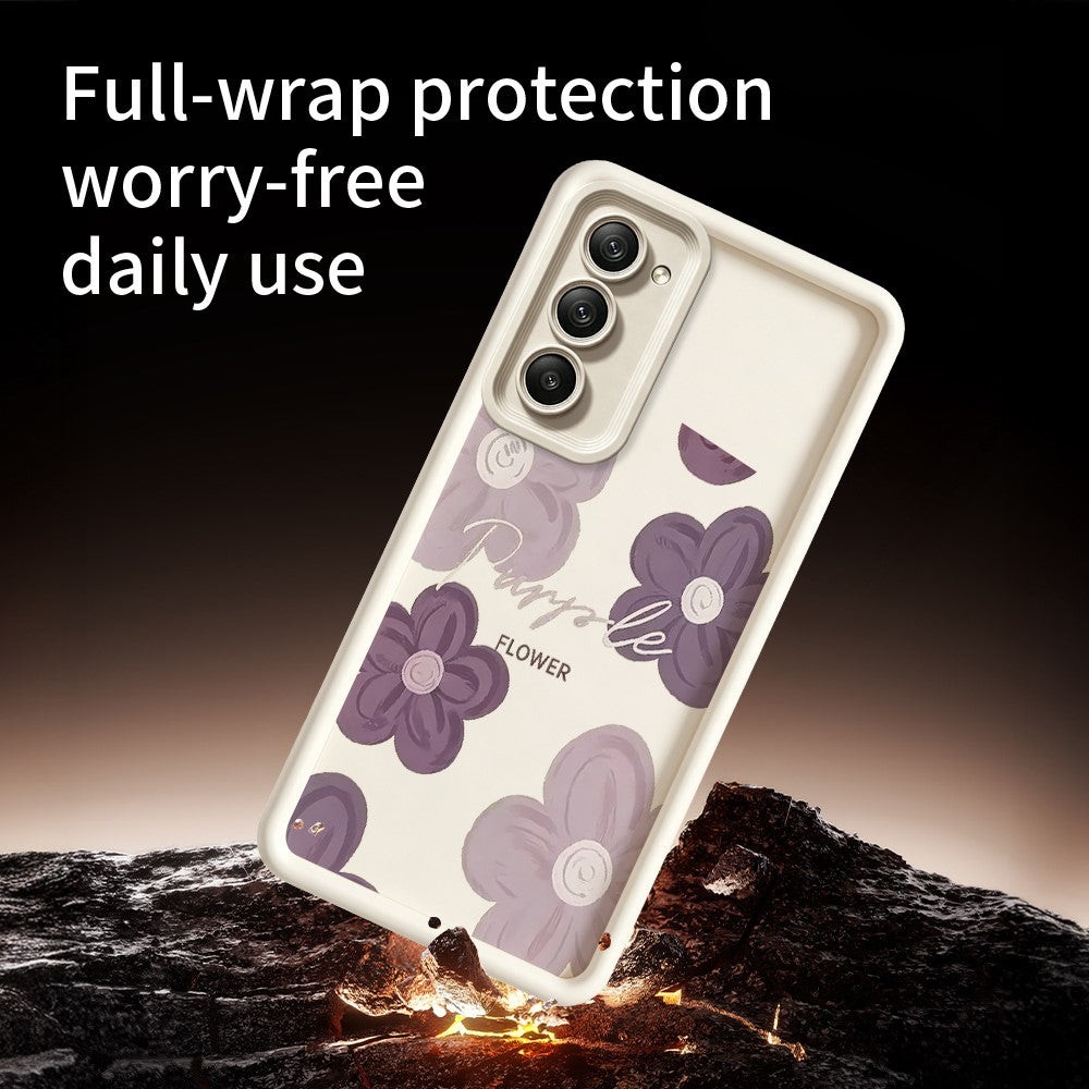 For Xiaomi Redmi 15 5G (EU) (171mm)  /  15 4G (EU) (171mm) Case Floral Pattern Printing Rubberized TPU Phone Cover