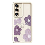 Skal med blommönster och gummibelagt TPU-fodral för Samsung Galaxy S26+
