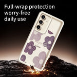 Skal med blommönster och gummibelagt TPU-fodral för Samsung Galaxy S26+