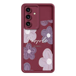 Skal med blommönster och gummibelagt TPU-fodral för Samsung Galaxy S26+