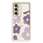Samsung Galaxy A56 5G-skal med blommönster och gummibelagt TPU-fodral