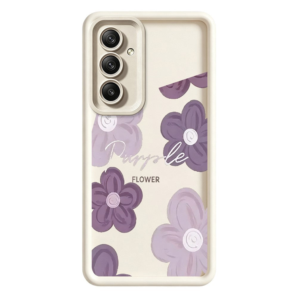 Samsung Galaxy A56 5G-skal med blommönster och gummibelagt TPU-fodral