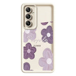 Samsung Galaxy A37 5G-skal med blommönster och gummibelagt TPU-fodral