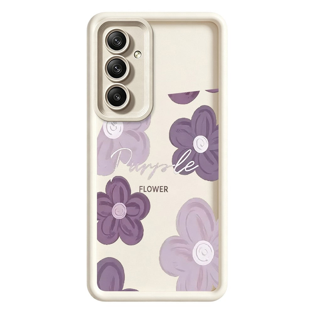 Samsung Galaxy A37 5G-skal med blommönster och gummibelagt TPU-fodral