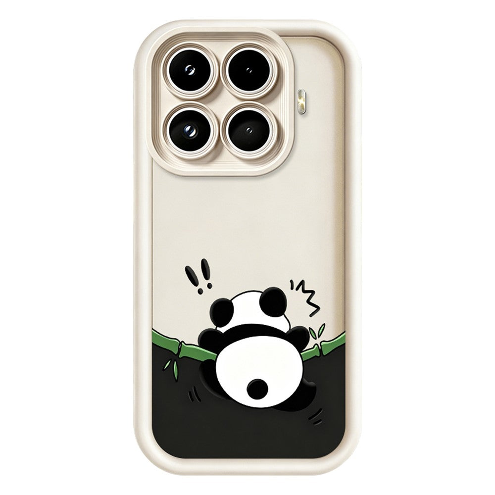 For Xiaomi 17T TPU Case Rubberized Anti-Slip Panda Pattern Printing Phone Cover