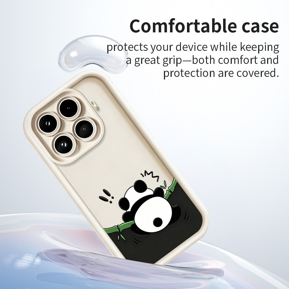 For Xiaomi 17T Pro TPU Case Rubberized Anti-Slip Panda Pattern Printing Phone Cover