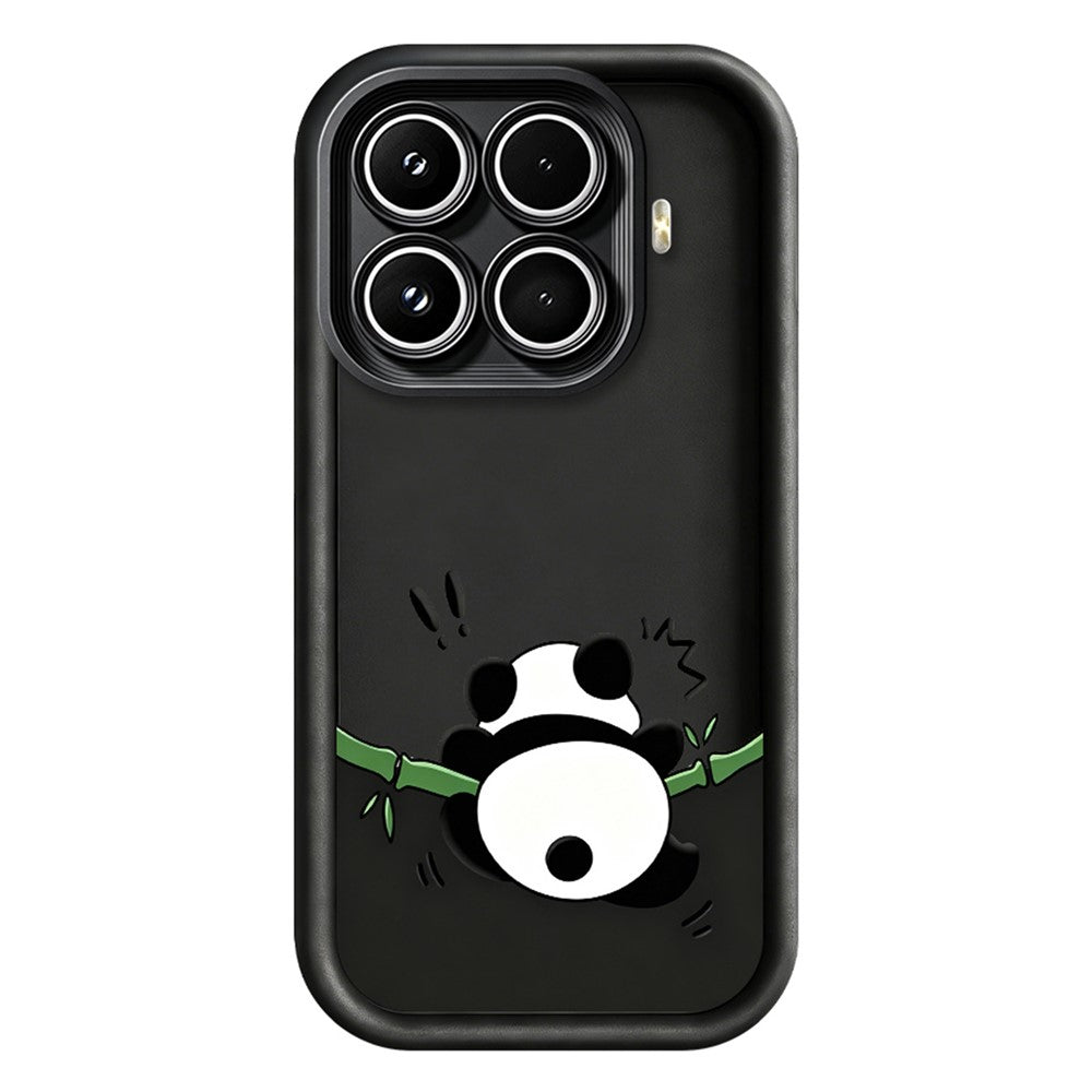 For Xiaomi 17T Pro TPU Case Rubberized Anti-Slip Panda Pattern Printing Phone Cover
