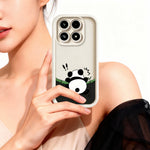 For Xiaomi 17 TPU Case Rubberized Anti-Slip Panda Pattern Printing Phone Cover